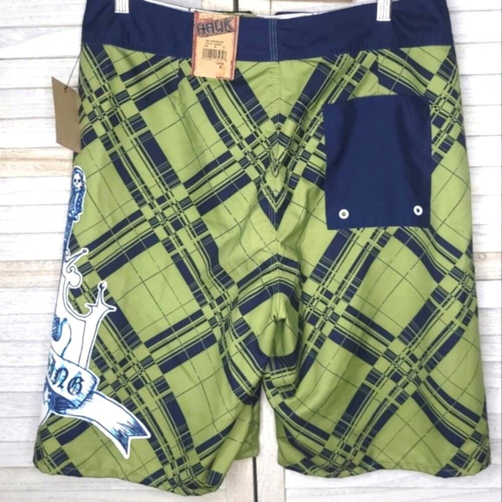 New Mens Swim Trunks 34 Skull Guitar Uprising Shorts Tony Hawk Medium